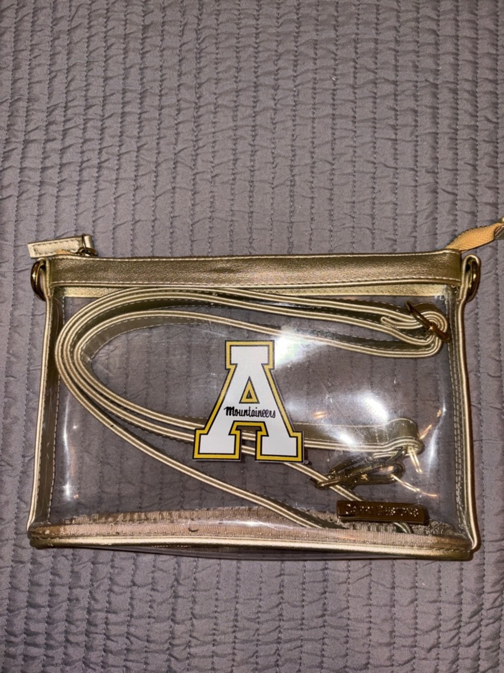 APPALACHIAN STATE MOUNTAINEERS STADIUM APPROVED SMALL WOMENS CLEAR CROSSBODY NEW